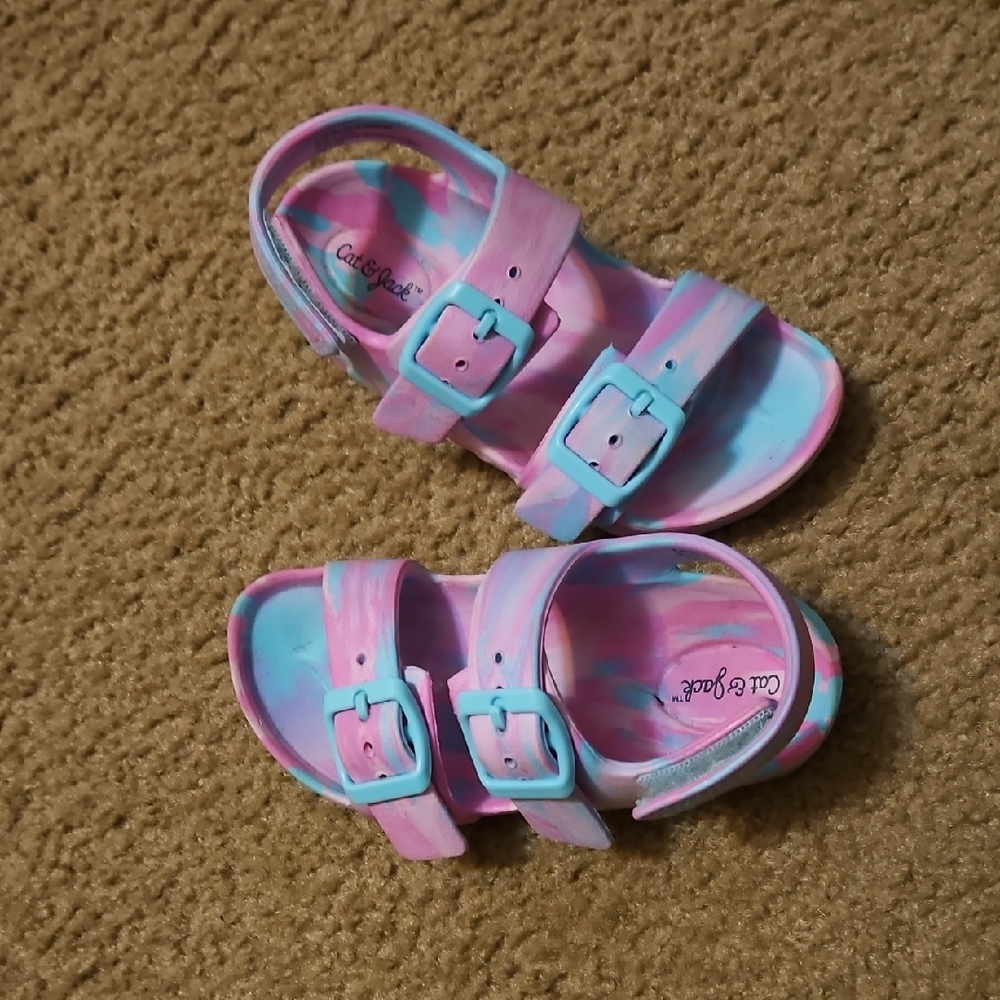 Cat & Jack Pink and Blue Kids Sandals